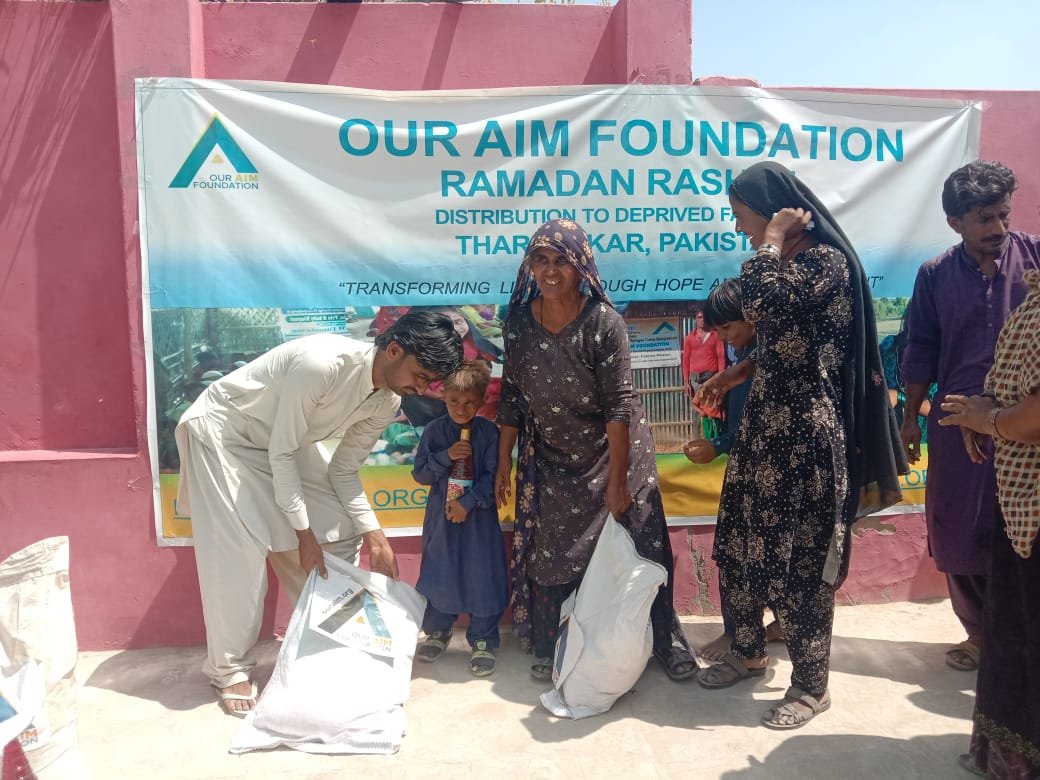 Our Aim Foundation Distributes Essential Ration Packs to 400 Deserving Families in Tharparkar