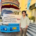 Aahil Mushtaq donating school furniture to underprivileged school in Head Baloki Pakistan