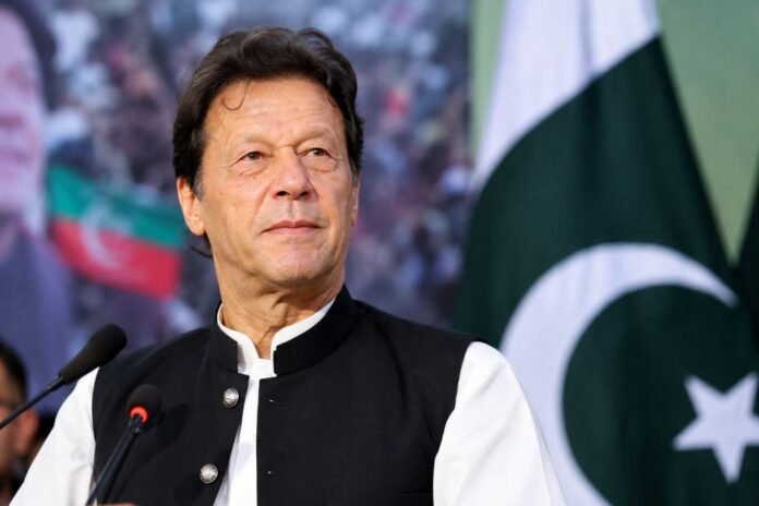 Former Prime Minister Imran Khan addressing a public gathering, symbolising his leadership, political journey, and lasting influence in Pakistan.